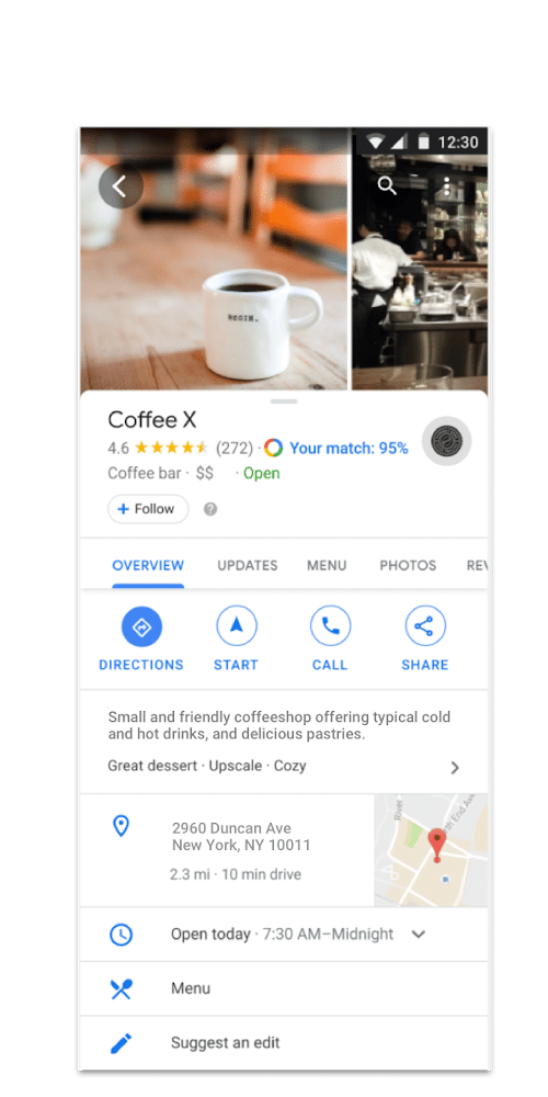 Fiche google my business
