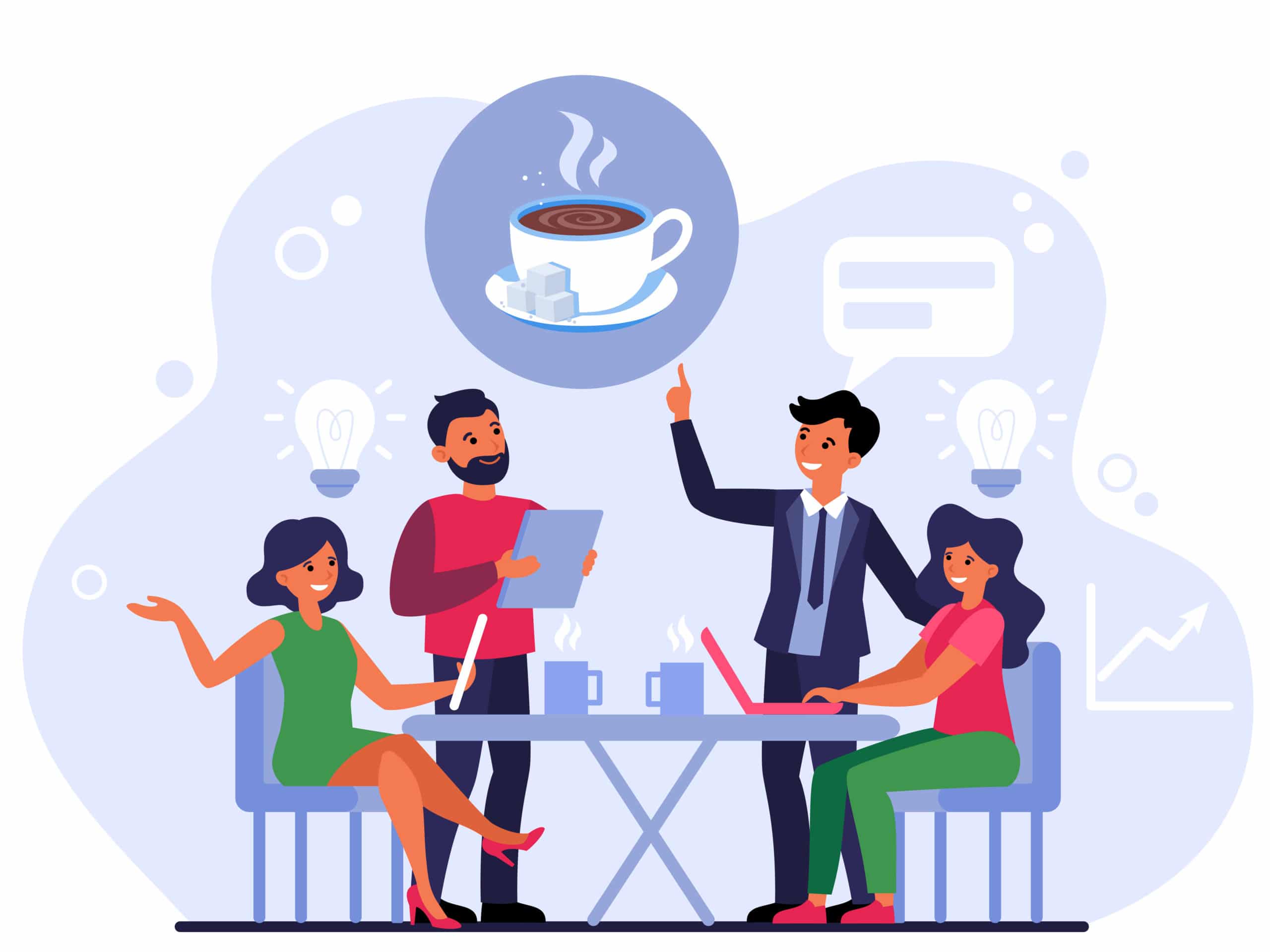 Making order in coffee shop