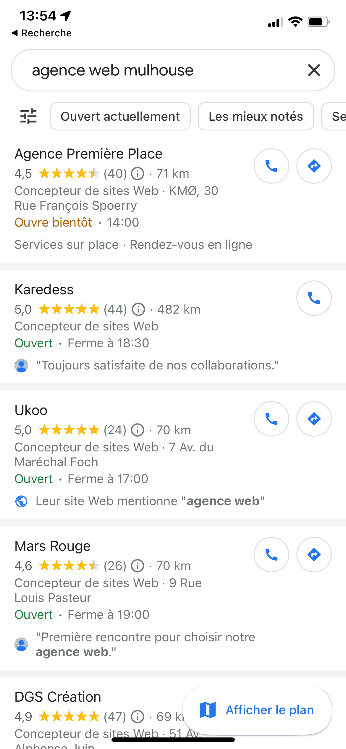 Agence-web-mulhouse Classement google business profile