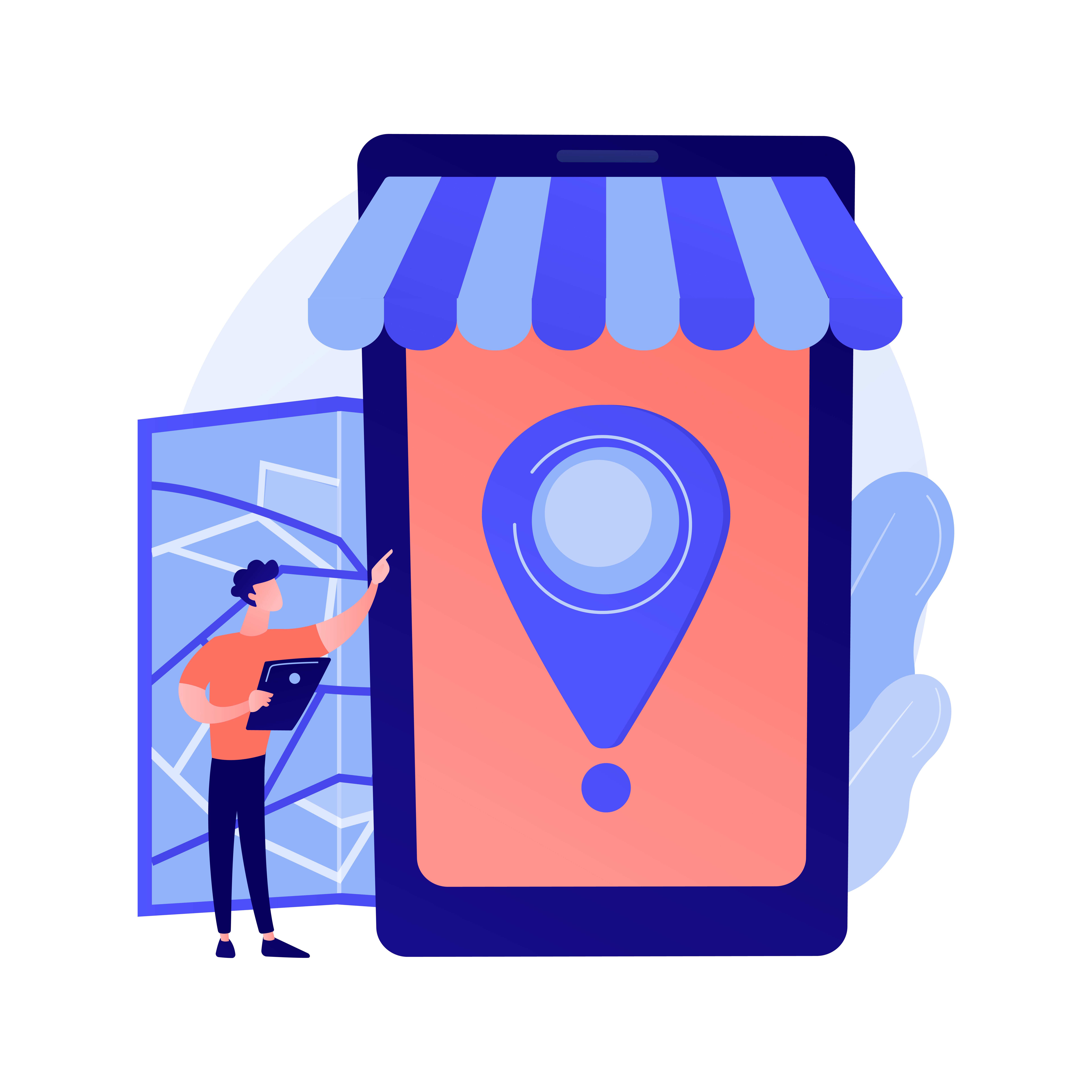 Mobile shopping vector concept metaphor